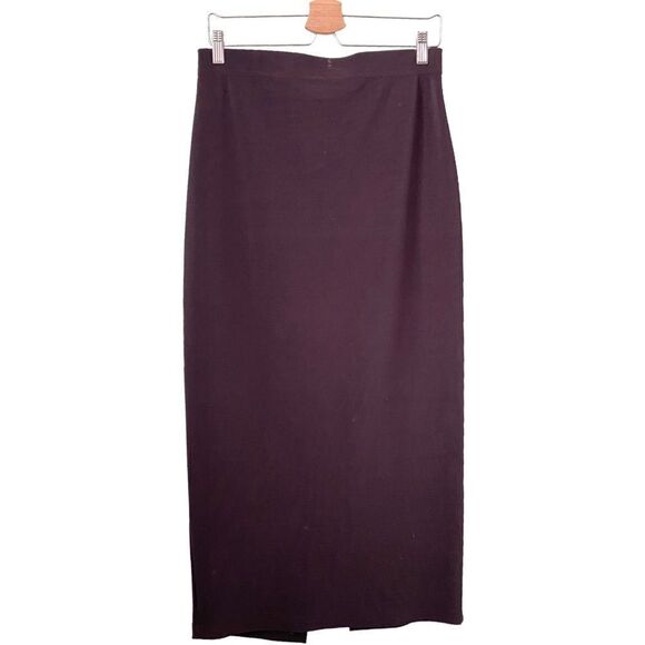 Vintage Luly K Black Midi Pencil Skirt Made in USA in Size Large - Picture 1 of 4
